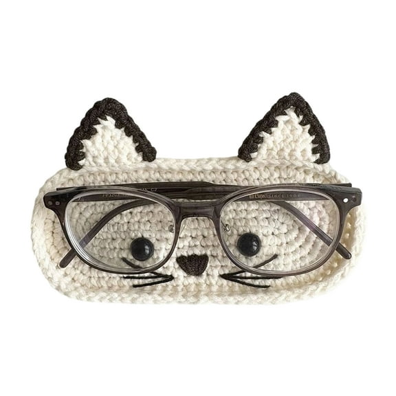 Soft Crocheted Glasses Organizers Theme Decorative Display Eyeglass Holder Storage Tray Desk Bedsides Decoration