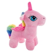 Soft Cuddle Me Magical Fairytale Unicorn 10" Plush Animal, Pink Rainbow