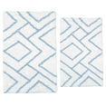 thumbnail image 1 of Soft&Cuddly 2pc Modern Blue Bath Mat Set | Soft Bathroom Rug | Non-Slip, Ultra-Absorbent, Quick-Dry & Machine Washable | Stylish Decorative Shower Mat, 1 of 6