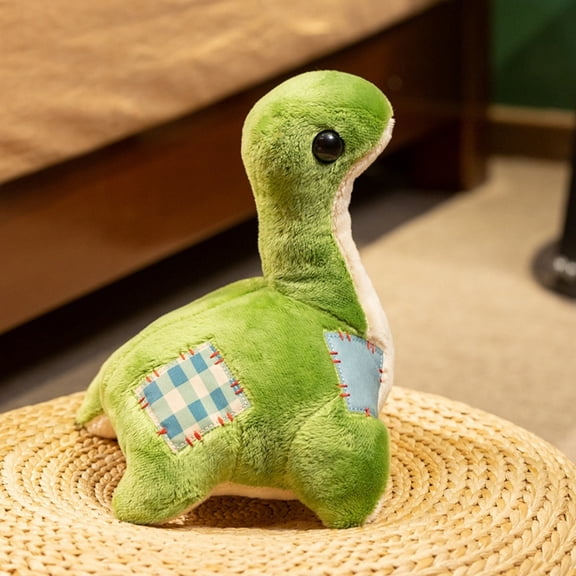 Soft Cuddly Dinosaur Stuffed Animal Dolls Creative Handmade Embroidery Patches Dragon Plush Toys Gifts