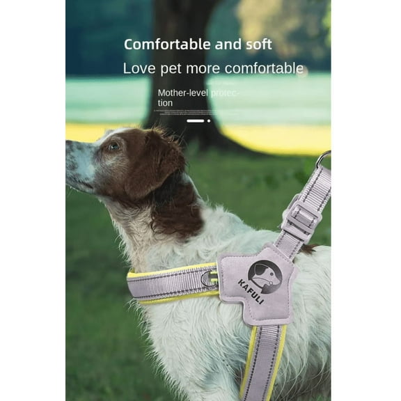 Soft Customized Nylon Dog Harness Adjustable Walking Vest with Anti-Pull Front Clip for Pets (Large), red