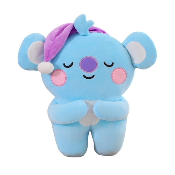 Soft Cute Blue Koala Plush Toy with Pink Bow | Novelty Plushie Gift for Kids & Toddlers, Easter Birthday Party Present, Nursery Playroom Decoration