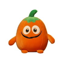 Soft Cute Cartoon Pumpkin Toy Huggable Pillow Stuffed Animal For Kids Toddlers Halloween Birthday Indoor Outdoor Play