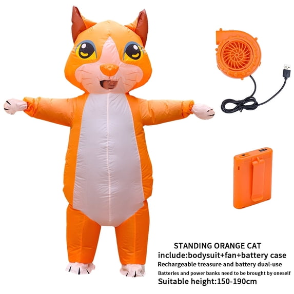 Cute Cat Shaped Inflatable Doll Costume , Group Building Stage, Funny Doll Costume