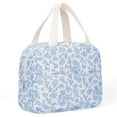 thumbnail image 1 of Soft Cute Lunch Box for Women Floral Lunch Box Quilted Lunch Tote Bag With Front Pocket Insulated Lunch Bag for Work Study, 1 of 5