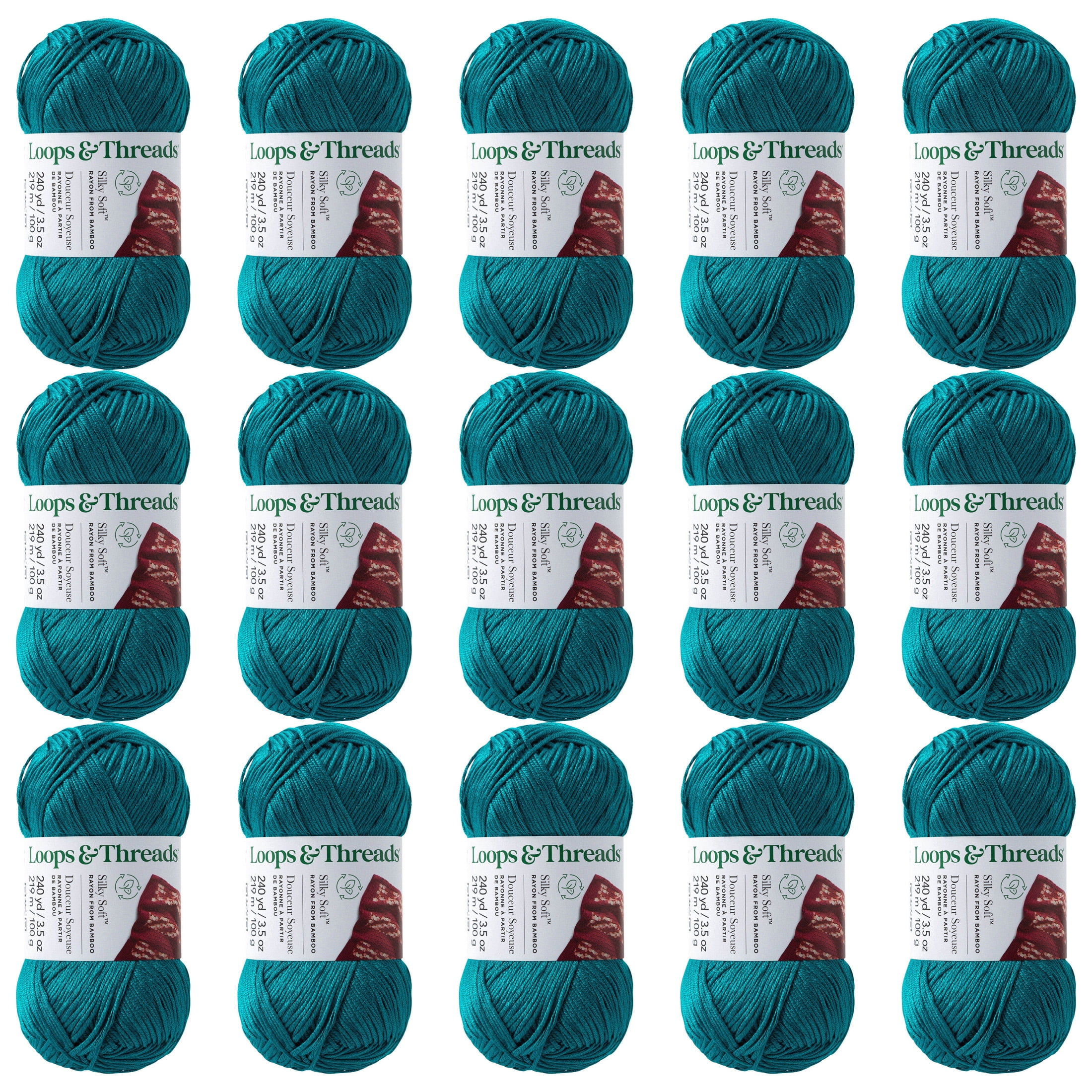 Deeper Threads Loops & Threads Soft Deep Lake Silky Soft Yarn - Light Weight Yarn for ...