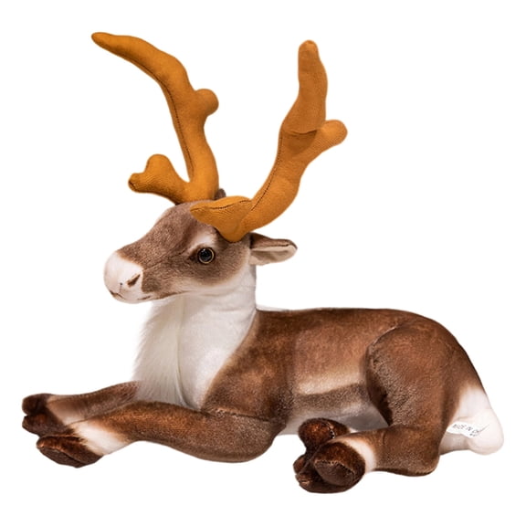 Soft Deer Doll Plush Toy with Realistic Feature Stress Relief Companion Stuffed Pillow for Festival Christmas Decoration