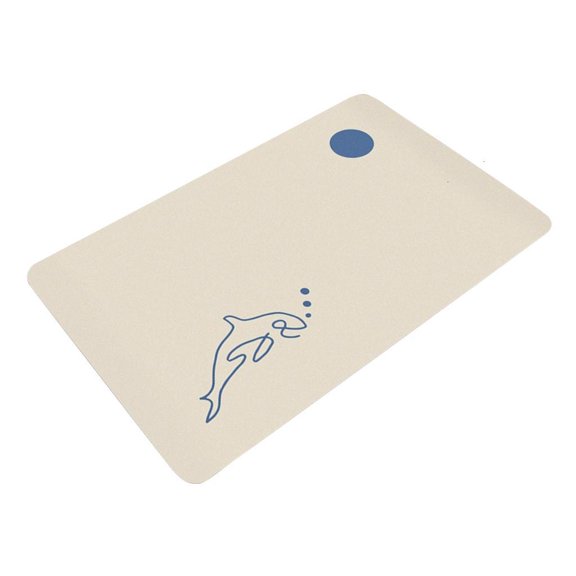Soft Diatomaceous Bath Mat Shower Mat Featuring MinimalistsAn1ma1Designs Perfect for Bathroom Entryway or Kitchen Use
