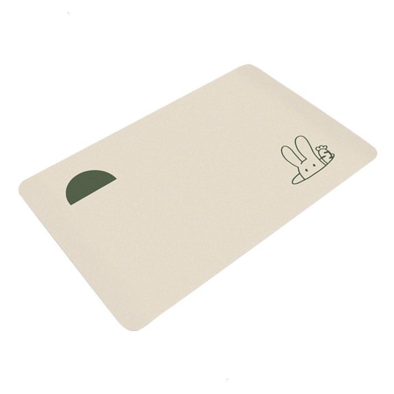 Soft Diatomaceous Bath Mat Shower Mat Featuring MinimalistsAn1ma1Designs Perfect for Bathroom Entryway or Kitchen Use