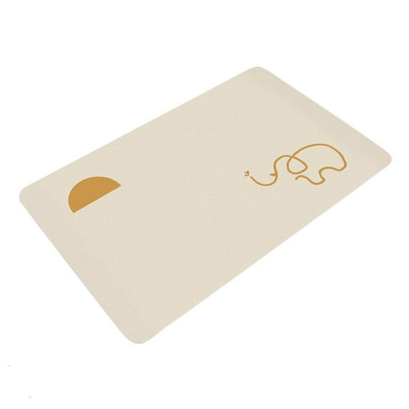 Soft Diatomaceous Bath Mat Shower Mat Featuring MinimalistsAn1ma1Designs Perfect for Bathroom Entryway or Kitchen Use
