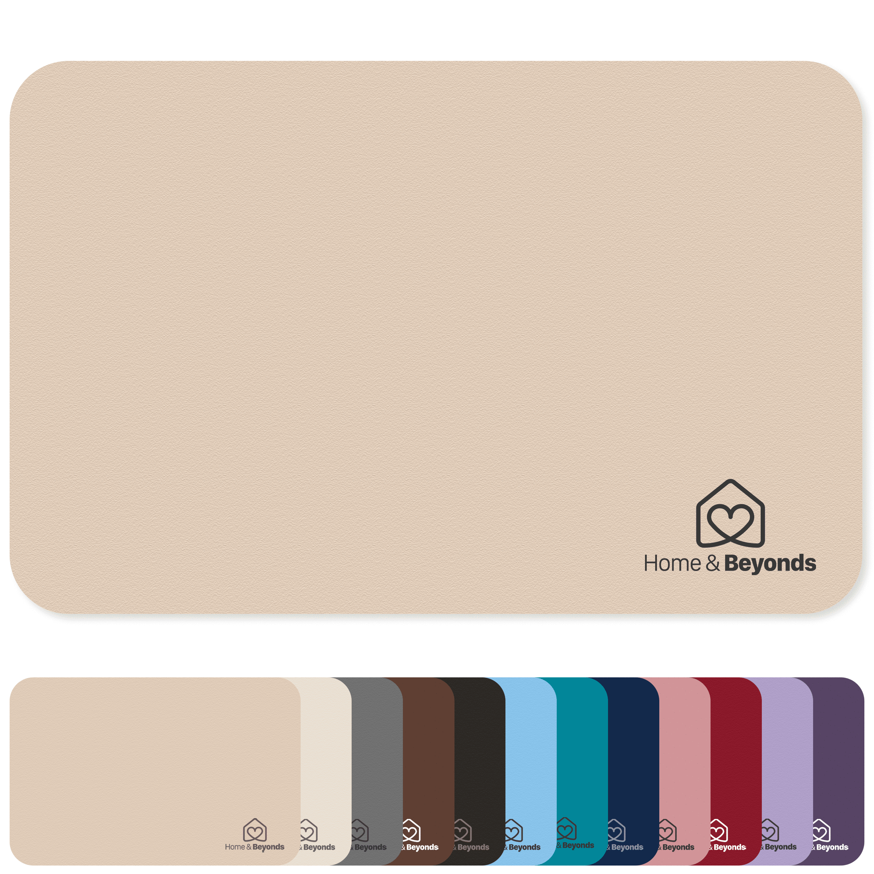 Soft Diatomite Bath Rugs - Fast Drying Water Bath Mat (Beige, Pack 1)