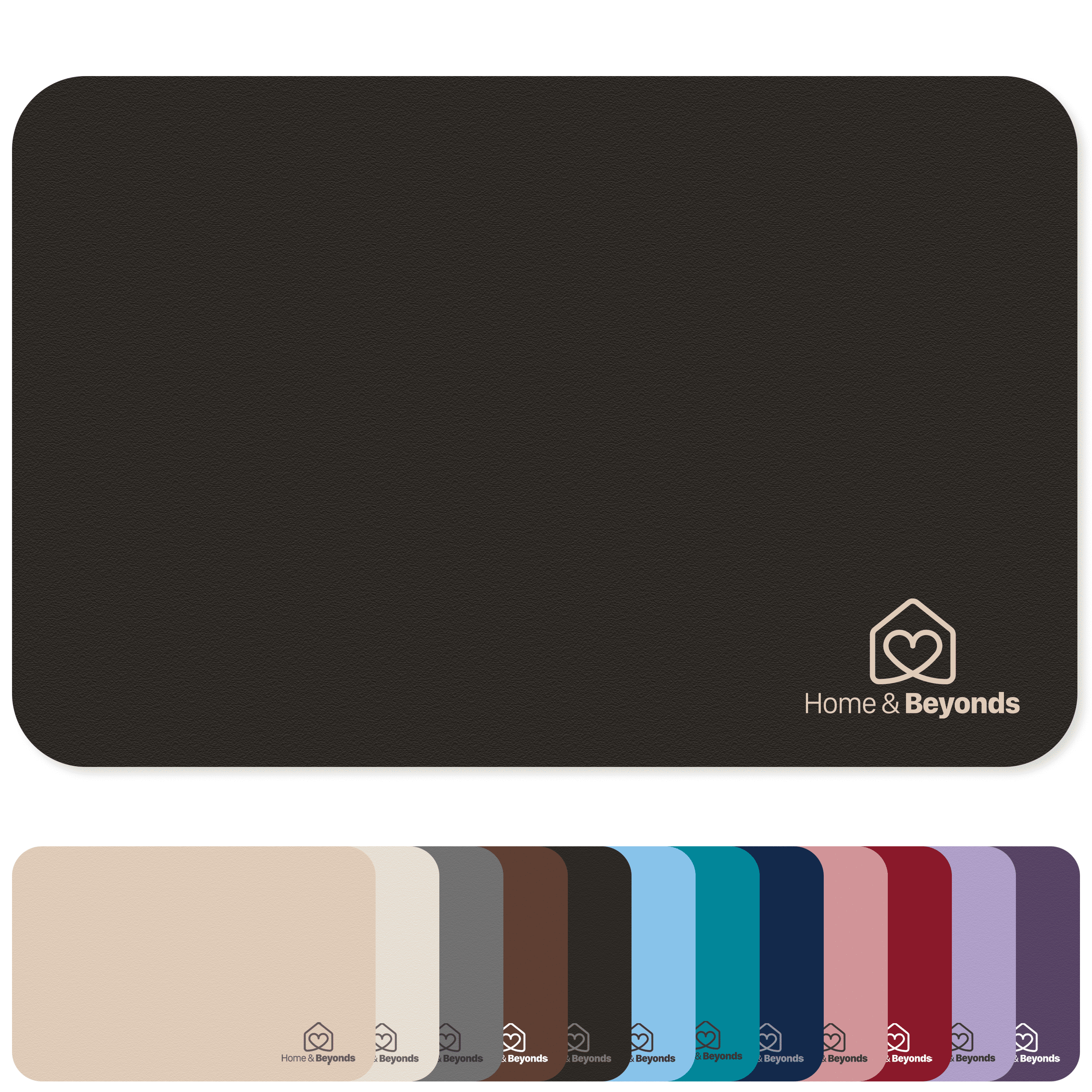 Soft Diatomite Bath Rugs - Fast Drying Water Bath Mat (Black, Pack 1)