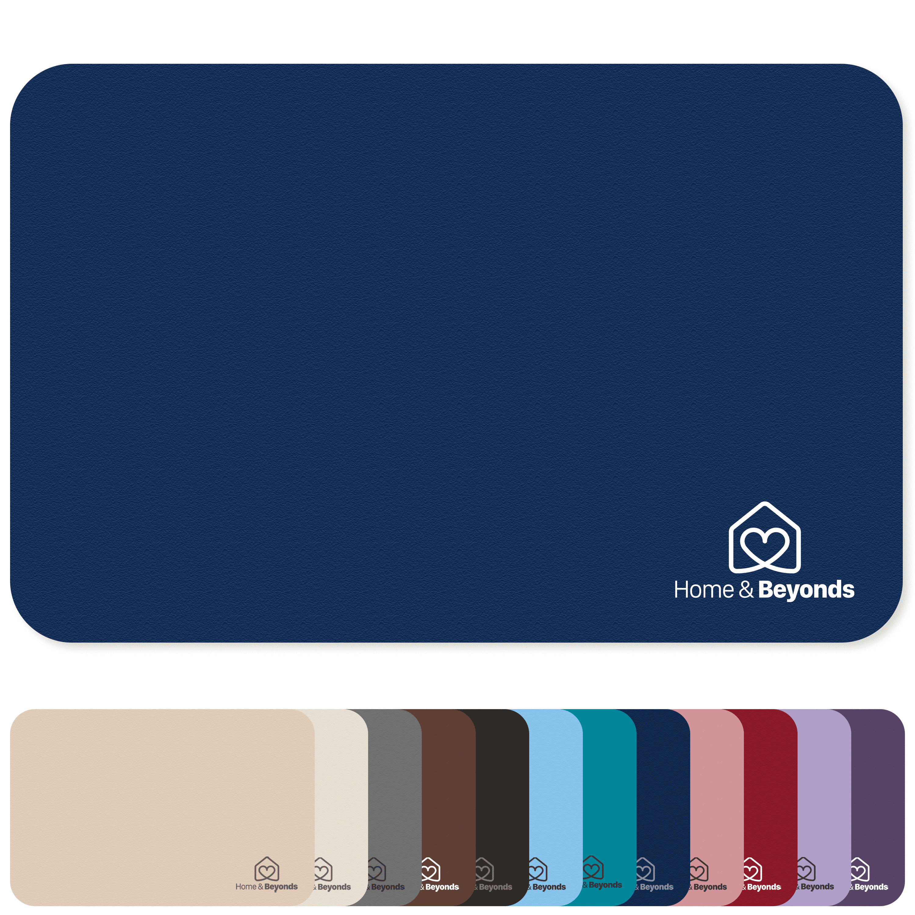 Soft Diatomite Bath Rugs - Fast Drying Water Bath Mat (Navy, Pack 1)