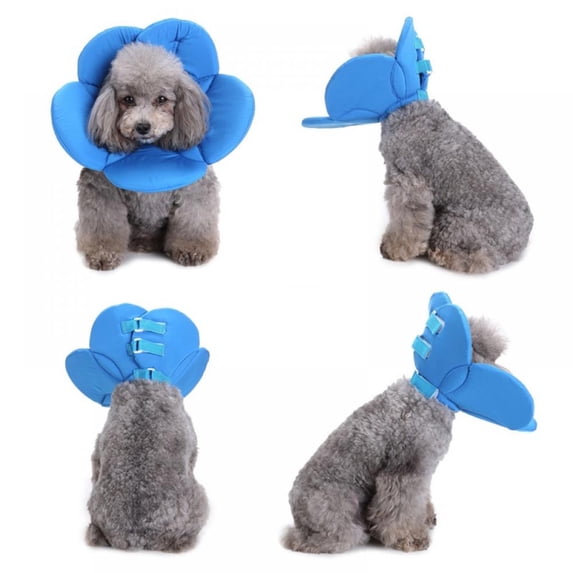 Soft Dog Accessories Recovery Pet Cone E-Collar for Cats Dogs Flower Soft Dacron Sponge Filling Protective Grooming Collar Flower Shape