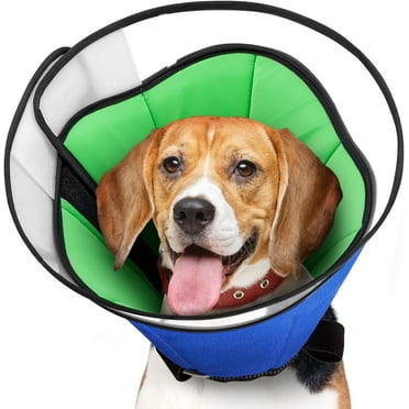 Soft Dog Cone, Adjustable Dog Recovery Cone Collar, Dog Cones for Large Medium Small Dogs, Blue