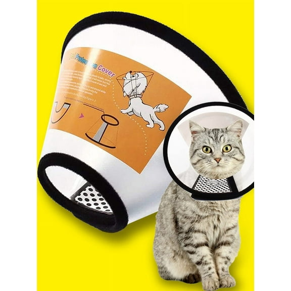 Soft Dog Cone Collar, Flexible Plastic Cone for Dogs After Surgery, Dog Recovery Collar, Adjustable Protective E-Collar for Large/Medium/Small Pet Dogs Cat, Comfy Elizabethan Collar (XS)