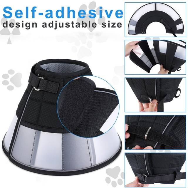 Soft Dog Cone Collar,Flexible Plastic Cone for Dogs After Surgery,Dog