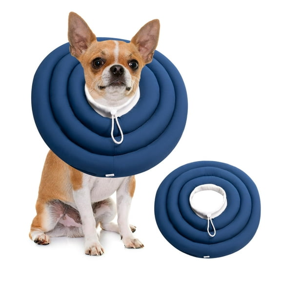 Soft Dog Cones, Recovery Dog Donut Collar After Surgery- Cone of Shame Alternative, Pet Elizabethan E-Collar Anti-Bite Lick Wound Healing Adjustable for Small Large Medium Dogs-