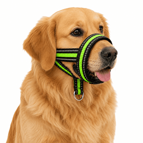 Soft Dog Head Collar for Medium Large Dogs, Adjustable No Pull Head Halter with Padded Nose Loop, Reflective Dog Muzzle Harness with D-Ring & Quick Release Buckle for Walking and Training,XL