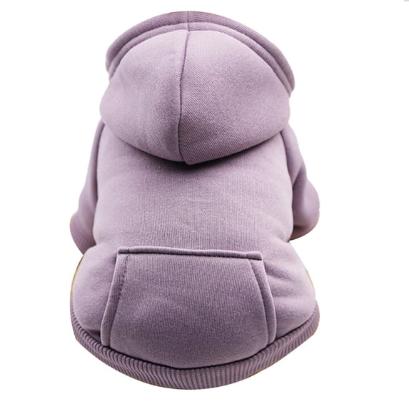 Soft Dog Hoodie with Kangaroo Pocket, Warm Sweatshirt for Dogs Puppy, Breathable Cold‑Weather Casual Pet Clothes, Easy On‑Off Machine Washable Outfit for Boy & Girl Dogs(Purple‑XXL)