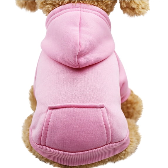 Soft Dog Hoodie with Kangaroo Pocket, Warm Sweatshirt for Dogs Puppy, Breathable Cold‑Weather Casual Pet Clothes, Easy On‑Off Machine Washable Outfit for Boy & Girl Dogs(Pink‑XL)