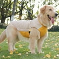 thumbnail image 1 of Soft Dog Jacket Vest For Winter, Thick Warm Reflective Dog Jacket,Dogs Winter Coat With Built Inside And Elastic Waist Design For Small Medium Large Dogs Yellow 5XL, 1 of 5