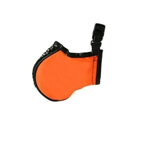 Soft Dog Muzzles Mesh Breathing Panel Safe Secure Restricts Unwanted Behavior (Medium - Orange)