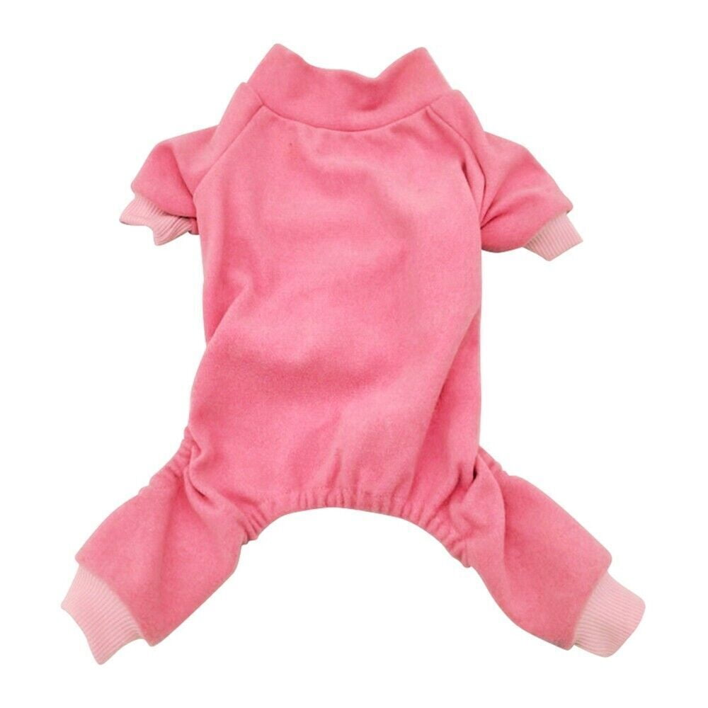 Soft Dog Pajamas Jumpsuit Sleepwear with 4 Legs Fleece Puppy Clothes ...