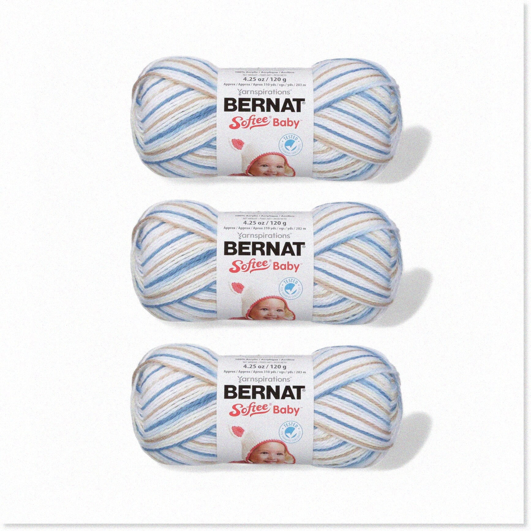 Soft Dreams Baby Yarn Trio Little Boy Blue Ombres (3Pack) Perfect