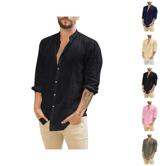 Soft Dress Shirts for Men Long Sleeve Button Down Collared Business Casual Formal Work Shirts