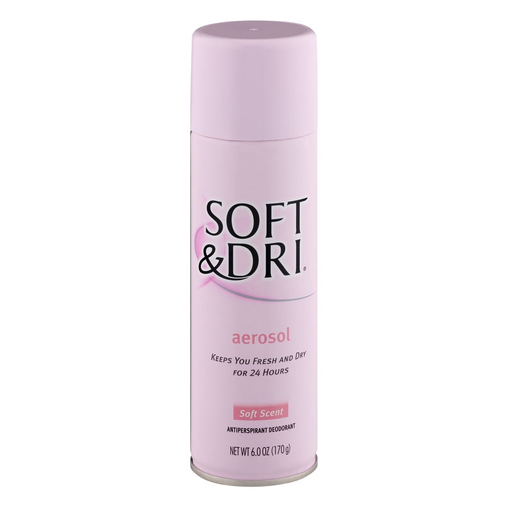 Soft Dri Aerosol Antiperspirant Deodorant, Soft Scent 6 oz