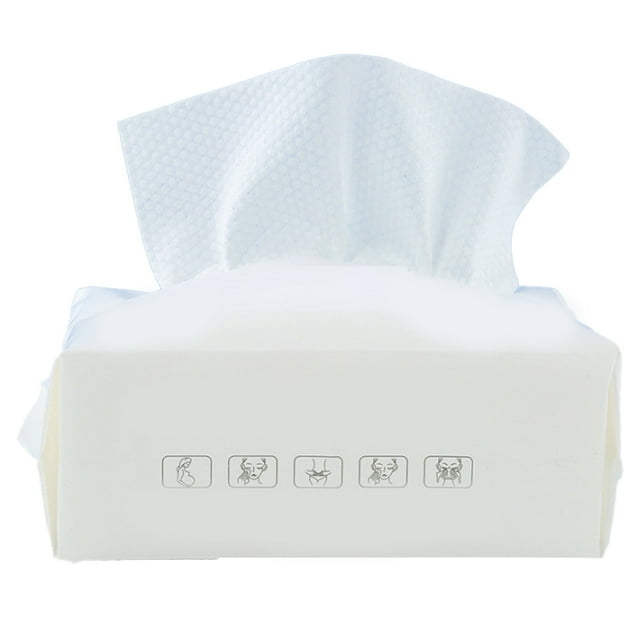 Soft Dry Wipe, 100 Cotton Face Tissues, Lint Free Facial Cleansing