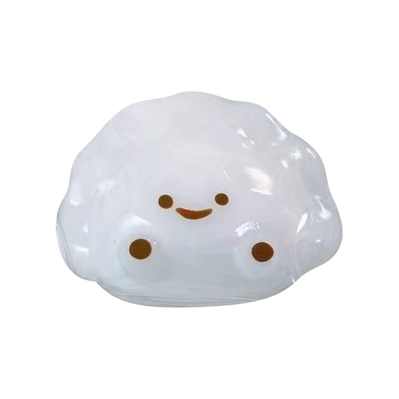 Soft Dumpling Fidget Toys - Squishy Sensory Toy for Stress Relief, Anxiety, and Focus - Portable Pocket-Sized Fidget Toy for Kids & Adults, Perfect Easter Birthday Gift White