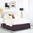 thumbnail image 1 of Soft & Durable 600-Thread Count PIMA Cotton Bed Skirt, Pleated, 12" Drop – 1-PC Twin XL (39" x 80") Size, Dust Ruffle/Bed Skirt, Twin XL, Solid Plum, 1 of 5