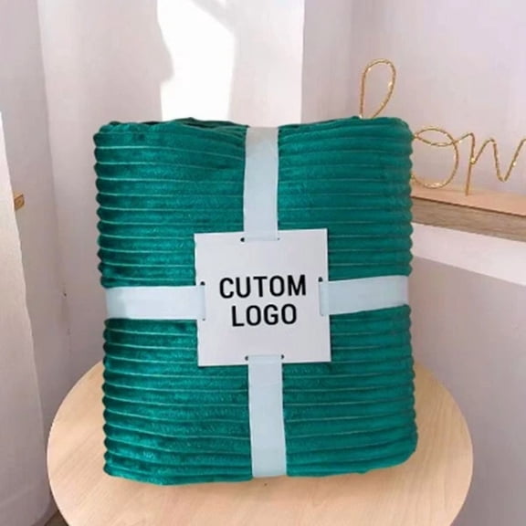 HummyJ’s Ultra Soft Polar Flannel Fleece Modern Striped Blanket, Breathable Warm Bed Blanket for All Seasons, Durable & Stylish - (Emerald, 70 × 80, Full)