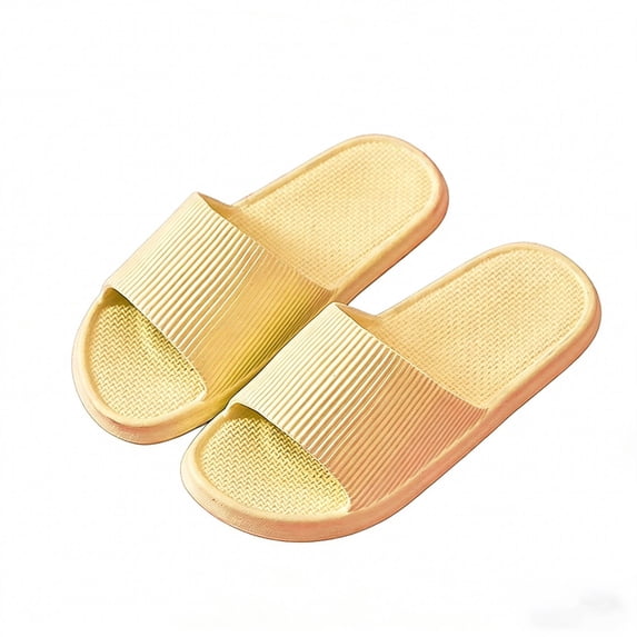 Soft EVA Open‑Toe Home Slippers Anti‑Slip Sole Lightweight Slip‑on Shower Footwear for Daily Wear