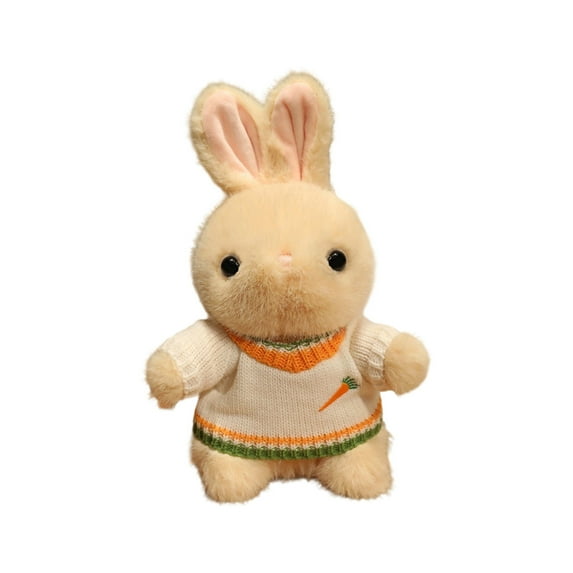 Soft Easter Bunny Plush Doll Featuring Heart Sweater Design Multiple Style Options Skin Friendly Plush Material Ideal For Bedroom Decoration And Festive Easter Display