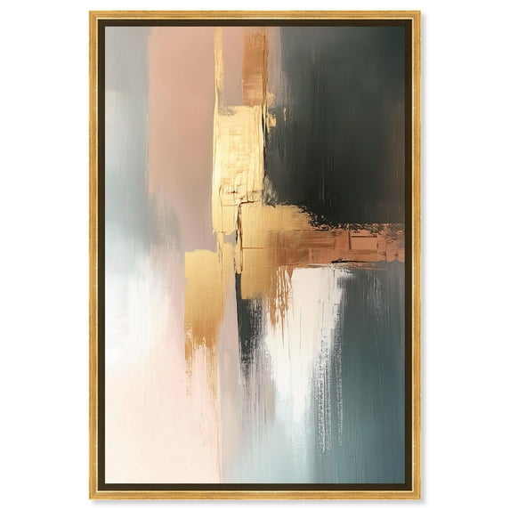 Soft Echoes of Nature Canvas Gold Leaf Wall Art by Art Remedy, Gold Frame, 36" x 54"