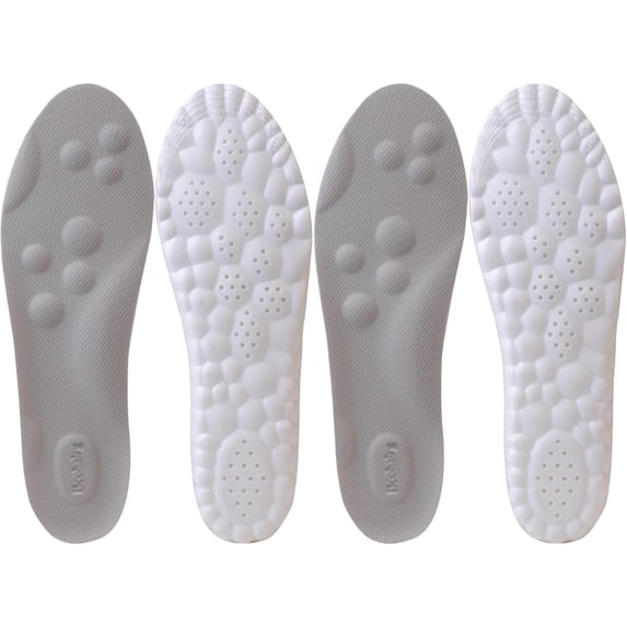 Soft Elastic Breathable Shoe Insoles, 4D Cloud Tech Super Soft Comfort Inserts with Memory Foam Arch Support, Anti-Fatigue & Shock Absorption for Foot Pain Relief, Cuttable