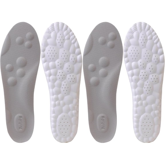 Soft Elastic Breathable Shoe Insoles, 4D Cloud Tech Super Soft Comfort Inserts with Memory Foam Arch Support, Anti-Fatigue & Shock Absorption for Foot Pain Relief, Cuttable