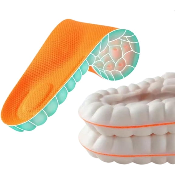 Soft Elastic Breathable Shoe Insoles,Premium PU Material for Maximum Breathability & Sweat Absorption,High Elasticity Shock Absorption & Anti-Slip Design,Customizable Trimmable Fit for Daily Wear
