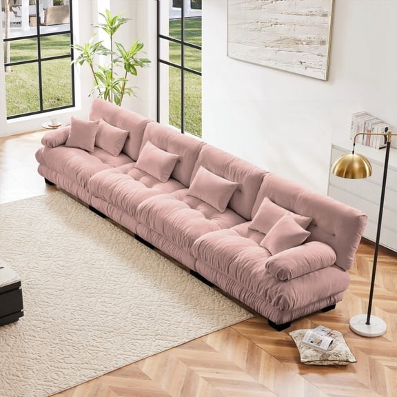 Soft & Elegant Chenille 4-Seater Modular Sofa for All Spaces