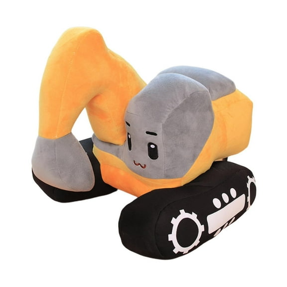 Soft Excavator Stuffed Construction Toy Super Cute Plush Digger Trucks Excellent Gifts for Kids or Birthday Party 9 Inches