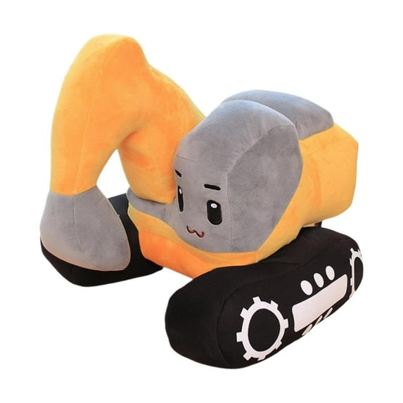 Soft Excavator Stuffed Construction Toy, Super Cute Plush Digger Trucks Excellent, for Kids or Toddler Birthday Party Gifts
