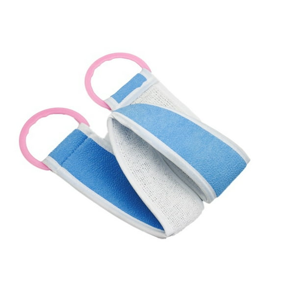 Soft Exfoliating Back Strap Bath Shower Brush Body Cleaning Sponge Washing Tool(Blue)