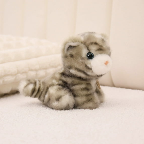 Soft Fabric Animal​​ Floral Cat Plush Doll Realistic Simulation Pillow Stuffed Animal Soothing Decor Cute Kitten Gift Soft Fabric Home Accent Cute Cat Gift​​
