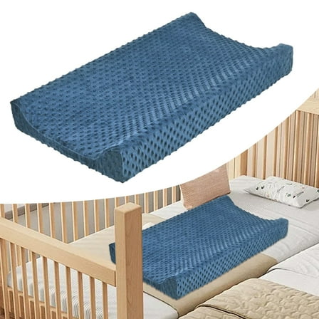 Soft Fabric Baby Changing Cover, Non-Washable Changing Mat Liner, Blue, Fits Standard Mats