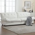 thumbnail image 1 of Soft Fabric Cloud Couch with Thicken Cushions, Comfy Upholstered Loveseat Sofa with Extra Deep Seat, 2 Seater Sleeper Sofa for Living Room, Apartment, White, 1 of 7