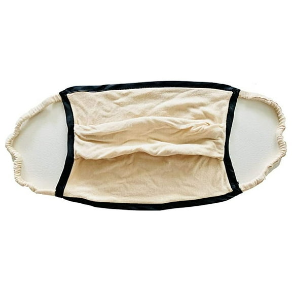 Soft Fabric Face Mask with Elastic Ear Loops, Beige, Small