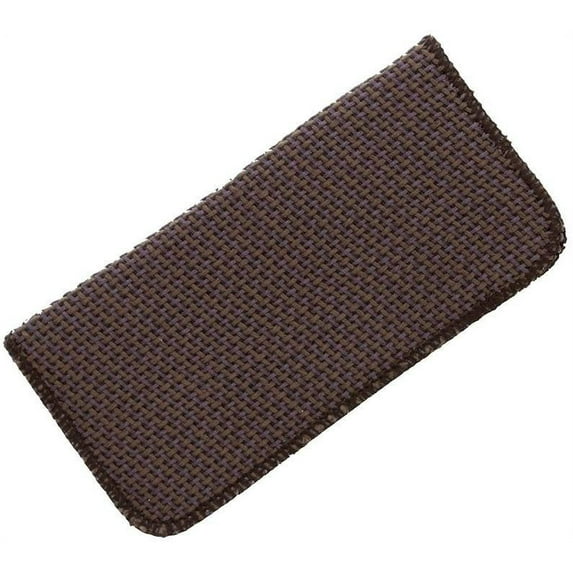 Soft Fabric Slip In Eyeglass Case, Medium, Tweed Fabric in Brown